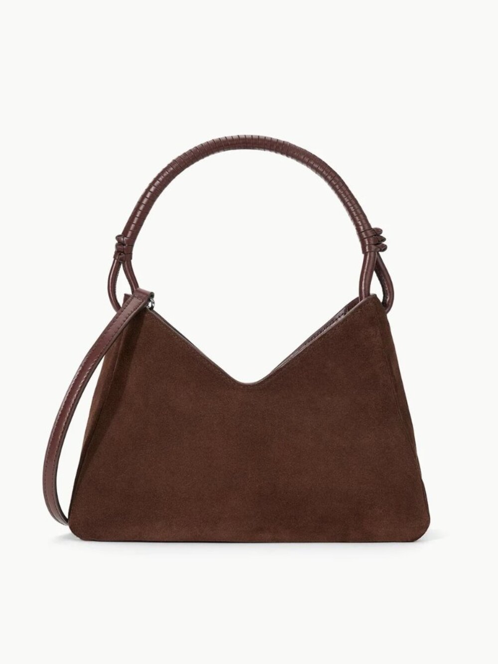 Staud Valerie Shoulder Bag in Mahogany Suede - Picture 2 of 12
